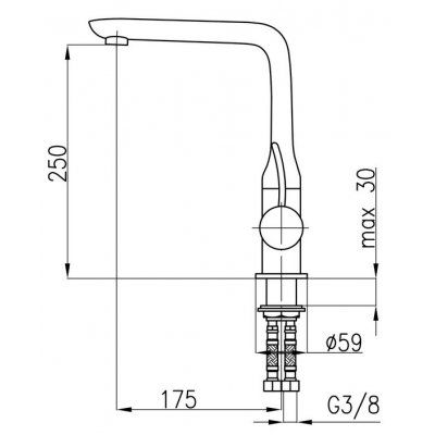 Смеситель для мойки Armatura Malachit 4403-914-00 с поворотным изливом