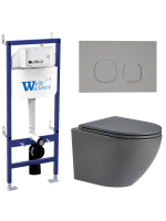Комплект инсталляции с унитазом Weltwasser BAMBERG 460 + MERZBACH 043 MT-GR + BAMBERG CR