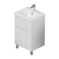 M90FSX0502WG Gem База под раковину AM.PM, напольная, 50 см, 2 ящика push-to-open, белый, глянец
