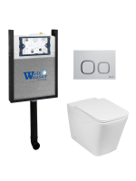 Комплект инсталляции с унитазом Weltwasser AMBERG 404 + GELBACH 002 GL-WT + AMBERG RD-WT