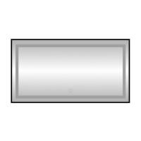 Зеркало с подсветкой LED Fixsen FX-2100B прямоугольное 100х80 см, черное