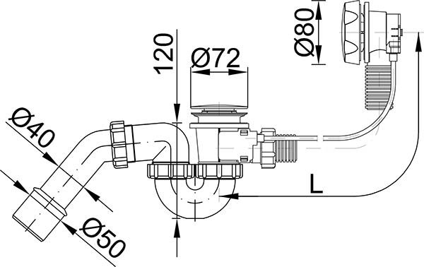 Сифон для ванны Styron STY-536-A-B-D