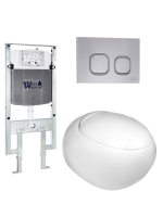 Комплект инсталляции с унитазом Weltwasser AMBERG 497 ST + JECKENBACH 004 GL-WT + AMBERG RD-CR