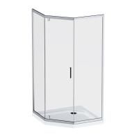 W90G-405-090MT Душевое ограждение AM.PM Gem 5-corner Pivot 90x90 стекло прозрачное, профиль матовый хром