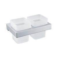 Настенный стакан двойной Grocenberg AC0022 (Хром)