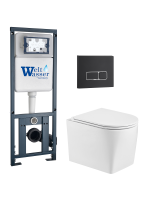 Комплект инсталляции с унитазом Weltwasser MARBERG 410 + NESENBACH 004 GL-WT + MAR 410 SE MT-BL