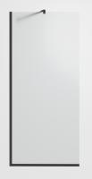 Timo Душевая перегородка TP-1190/03F-8 в узком профиле черный 1950*1190, стекло матовое 8 мм