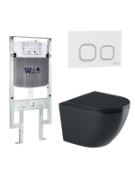 Комплект инсталляции с унитазом Weltwasser AMBERG 497 ST + MERZBACH 041 XL MT-BL + AMBERG RD-WT