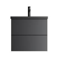 M90FHX06022BM Gem База под раковину AM.PM, подвесная, 60 см, 2 ящика push-to-open, черный матовый
