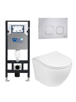 Комплект инсталляции с унитазом Weltwasser AMBERG 506 + MERZBACH 041 XL GL-WT + AMBERG RD-MT CR