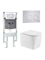 Комплект инсталляции с унитазом Weltwasser AMBERG 497 ST + NESENBACH 004 GL-WT + AMBERG RD-MT CR