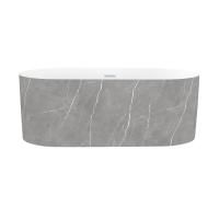 Акриловая ванна в наборе 4 в 1: отдельностоящая ванна, ножки, экран, слив-перелив Wellsee Chalice Perfection 230605001