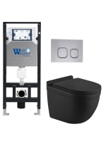 Комплект инсталляции с унитазом Weltwasser AMBERG 506 + HEIMBACH 043 MT-BL + AMBERG RD-CR