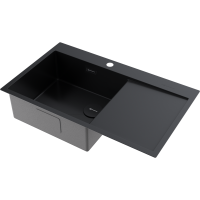 Кухонная мойка Omoikiri Akisame 86-L Side-GB нерж. сталь/графит 4997043