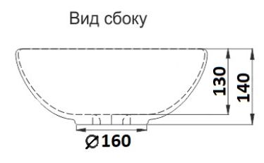 Умывальник накладной CeramaLux 104MW