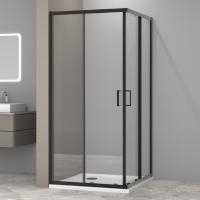Душевой уголок AQUABATH ATLAS AB-04F-900-2000-BK (90x90, черный матовый, прозрачное стекло)