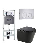 Комплект инсталляции с унитазом Weltwasser AMBERG 506 ST + SALZBACH 043 GL-BL + AMBERG RD-MT CR