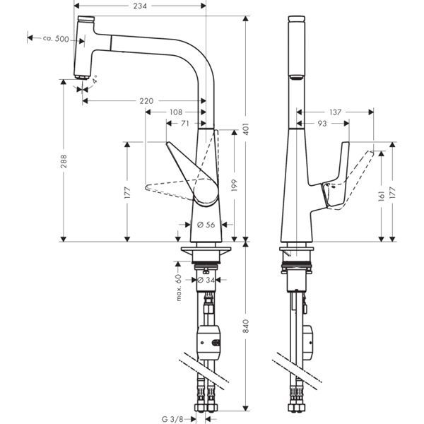 Смеситель для мойки Hansgrohe Talis Select S 72821000