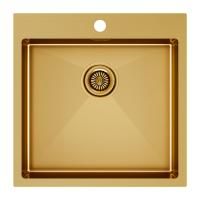 Мойка Paulmark KRONER 51 PM215151-BG 510х510х200 мм, нержавеющая сталь, брашированное золото
