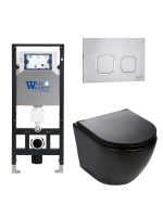 Комплект инсталляции с унитазом Weltwasser AMBERG 506 + MERZBACH 043 MT-BL + AMBERG RD-MT CR