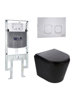 Комплект инсталляции с унитазом Weltwasser AMBERG 497 ST + SALZBACH 043 MT-BL + AMBERG RD-MT CR