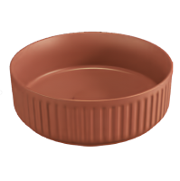 Раковина накладная ISVEA Infinity Ion круглая 36см, цвет терракотовый матовый 10NF66036SV-2U