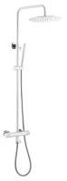 Душевая стойка Boheme Uno 468-T-WCR белый, хром, с термостатом