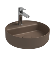 Раковина накладная ISVEA Infinity 42 круглая ?42см, цвет коричневый матовый 10NF65042SV-2H