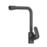 F8005722 Like, Смеситель для кухни AM.PM с каналом для питьевой воды, L-излив, черный матовый