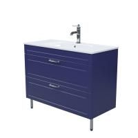 Тумба IDDIS с умывальником, напольная, 100 см, синий, Oxford (OXF10N1i95K)