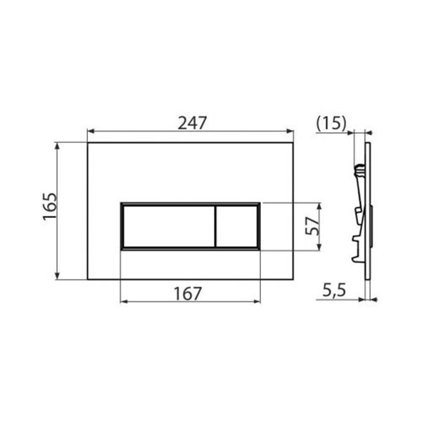 Кнопка смыва AlcaPlast ALCA M570 белая