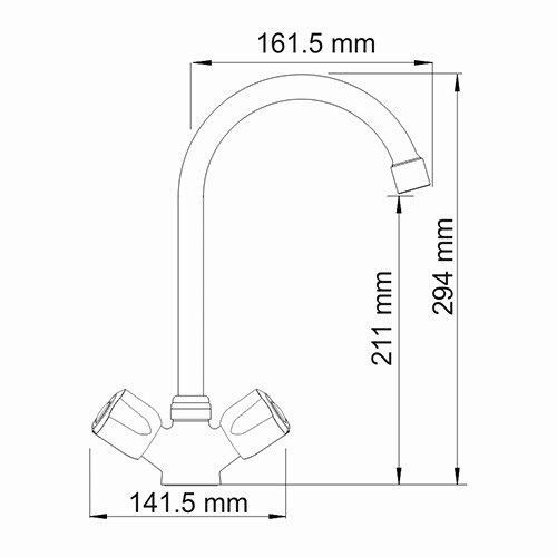 Смеситель для мойки Wasserkraft Amper 2907