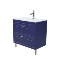 Тумба IDDIS с умывальником, напольная, 80 см, синий, Oxford (OXF80N0i95K)