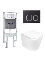 Комплект инсталляции с унитазом Weltwasser AMBERG 497 ST + SALZBACH 043 GL-WT + AMBERG RD-BL