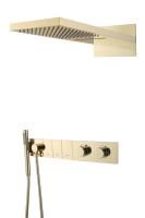 Душевой комплект Boheme Zodiac 133-G термостат, С ВНУТРЕННЕЙ ЧАСТЬЮ, gold