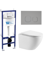 Комплект инсталляции с унитазом Weltwasser BAMBERG 460 + MERZBACH 041 XL GL-WT + BAMBERG CR