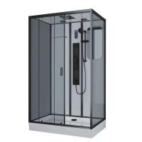 Душевая кабина Niagara Premium NG-6912-01GQR BLACK (120х80х210) низкий поддон(16 см),черный,стекло тонированное,5 мест