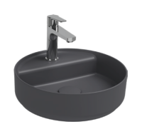 Раковина накладная ISVEA Infinity 42 круглая ?42см, цвет антрацит матовый 10NF65042SV-2C