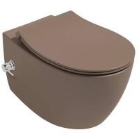Унитаз подвесной безободковый ISVEA Sentimenti Neo с функцией биде коричневый матовый 10ARS1015I-2H