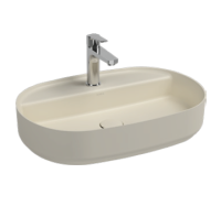 Раковина накладная ISVEA Infinity 60 овальная 60см цвет слоновая кость матовый 10NF65060SV-2K