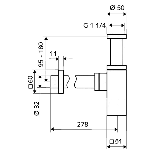 Дизайнерский сифон Schell Quad 015050699