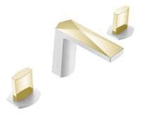 Смеситель для раковины Boheme Venturo 150-WG-ICE белый, золото