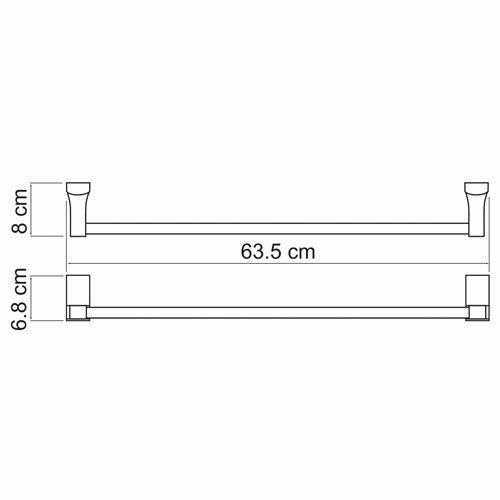 Держатель полотенец одинарный WasserKRAFT Leine K-5030