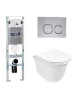 Унитаз с инсталляцией WeltWasser AMBERG 350 ST + TELBACH 004 GL-WT + AMBERG RD-CR