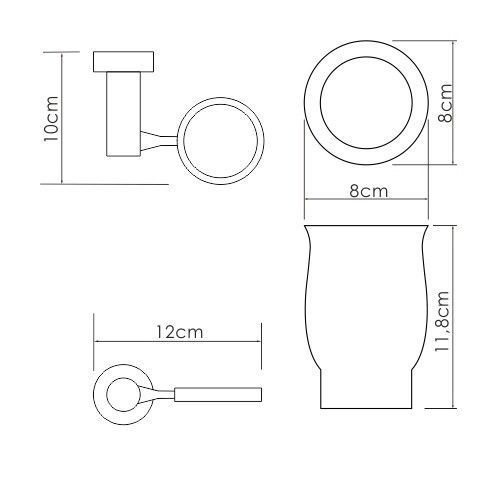 Стакан для зубных щеток WasserKRAFT K-24228