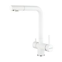 Смеситель для кухни Paulmark SKALEN Sk213020-431, белый матовый