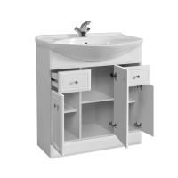 Тумба под умывальник Belux напольная Стиль 80-02, Белый глянцевый