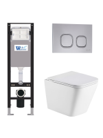 Комплект инсталляции с унитазом Weltwasser AMBERG 350 + GELBACH 043 GL-WT + AMBERG RD-CR