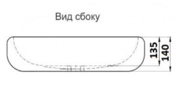 Умывальник накладной CeramaLux 433GG