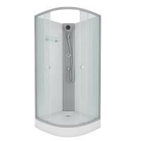 Душевая кабина Niagara Eco E90/13/MT/BK (90х90х200) низкий поддон(13см),стекло матовое,3 места